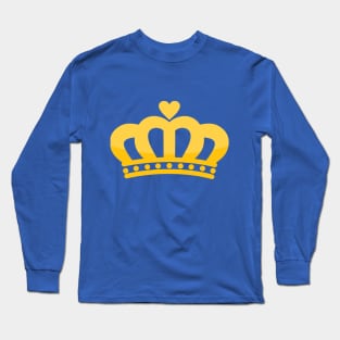 Golden Crown Shape with Heart Long Sleeve T-Shirt